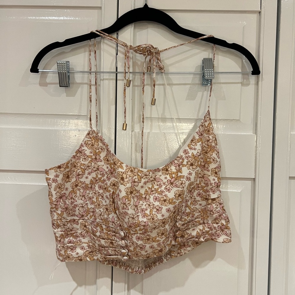 NWT Significant Other Maria Floral Crop Top